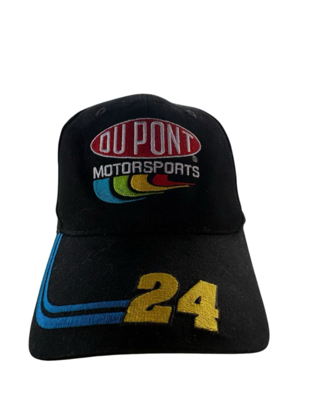 Vintage DuPont Jeff Gordon #24 NASCAR Snapback Hat Cap Black Competitors View